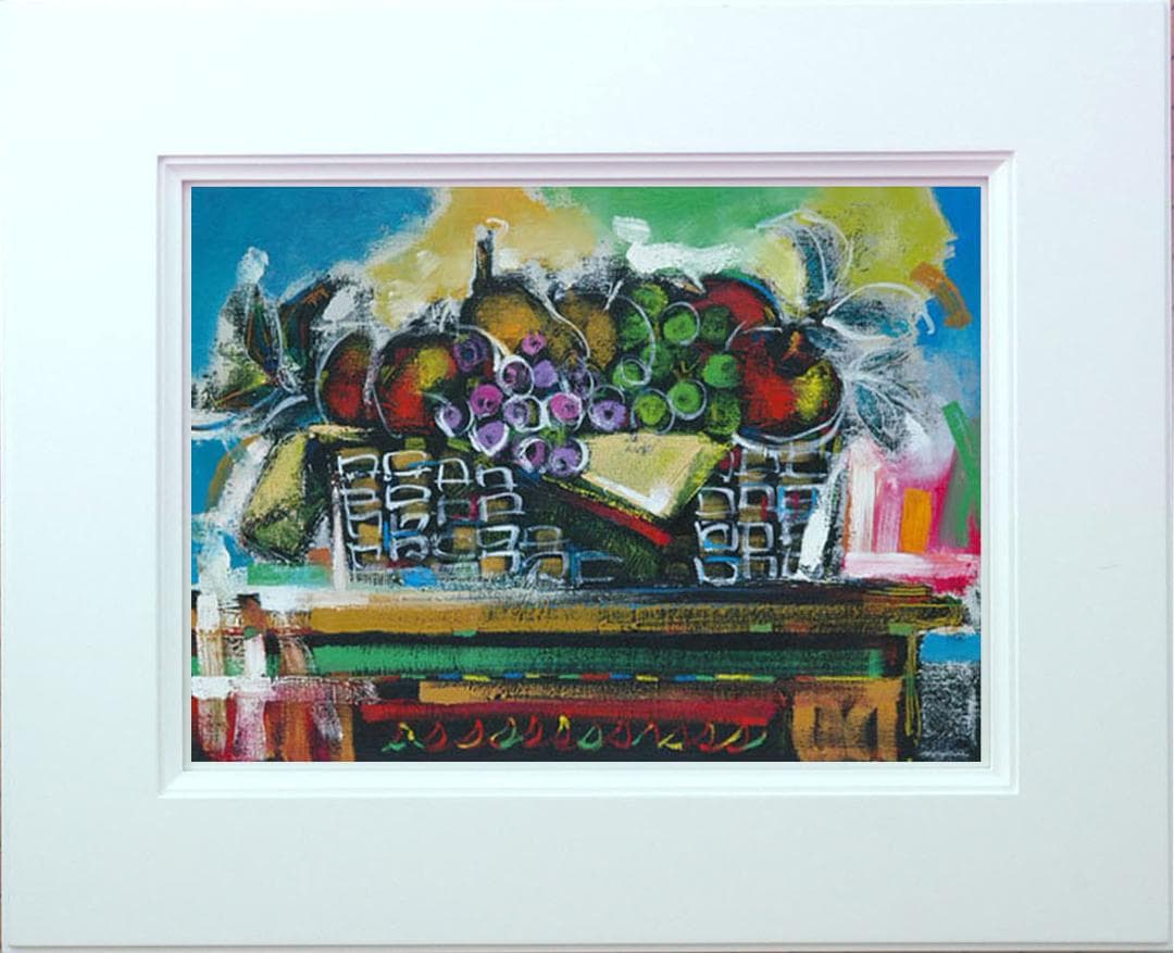 油絵 菅家令子 絵 絵画 インテリア uF6-120109 静物 果物