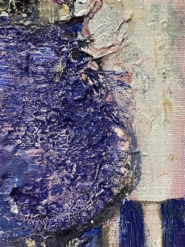 「真作」浦野光江「野菊」静物画　油彩画　額装　サイン有り　SM号