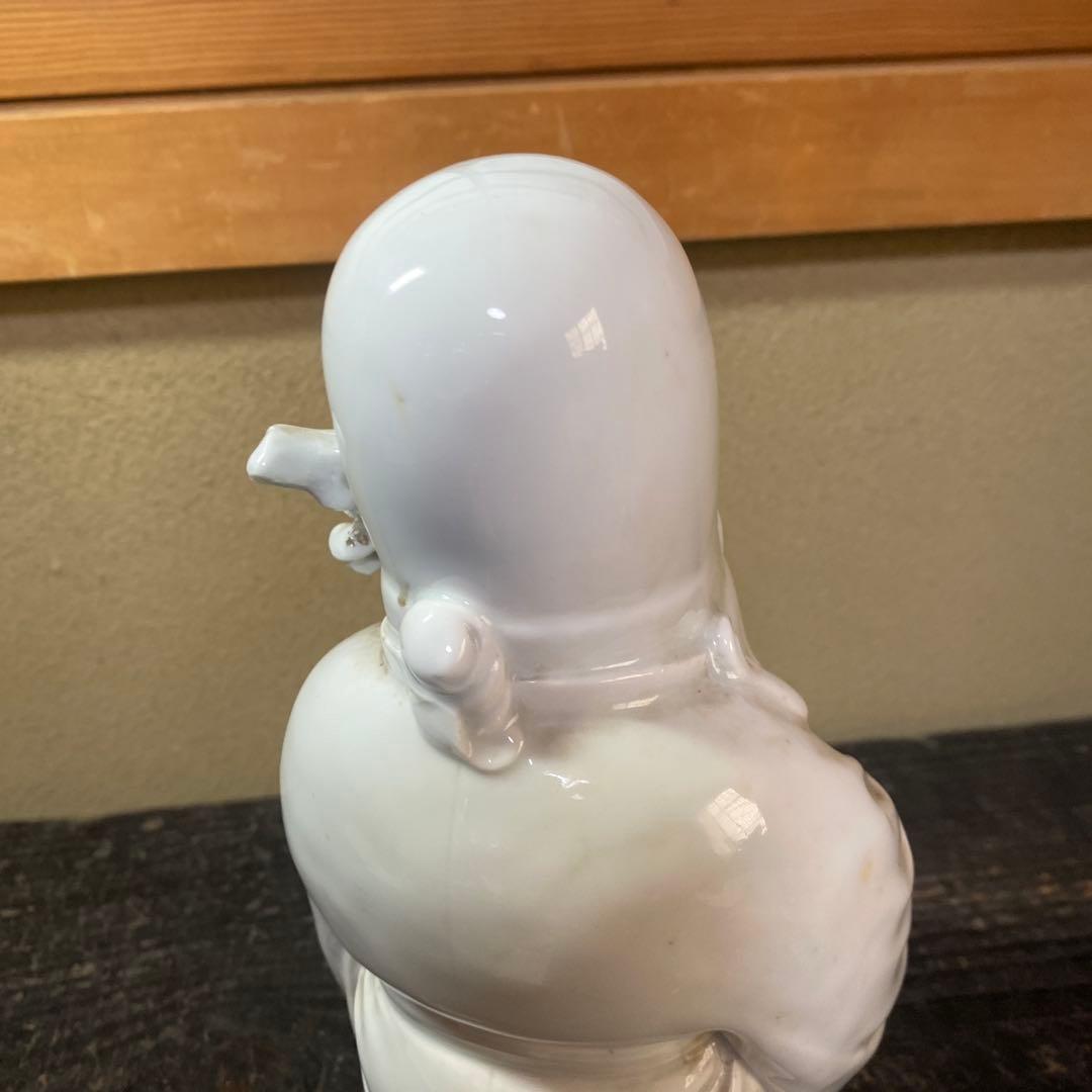 中国古玩　白磁福禄寿人物置物