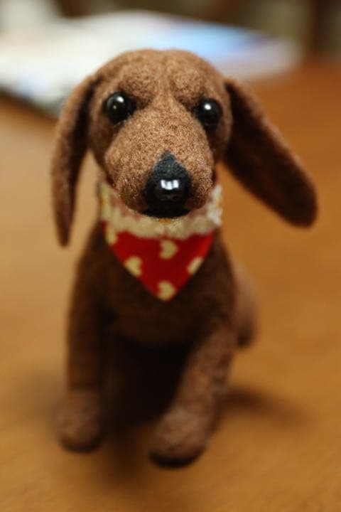 羊毛フェルト　ミニチュアダックス