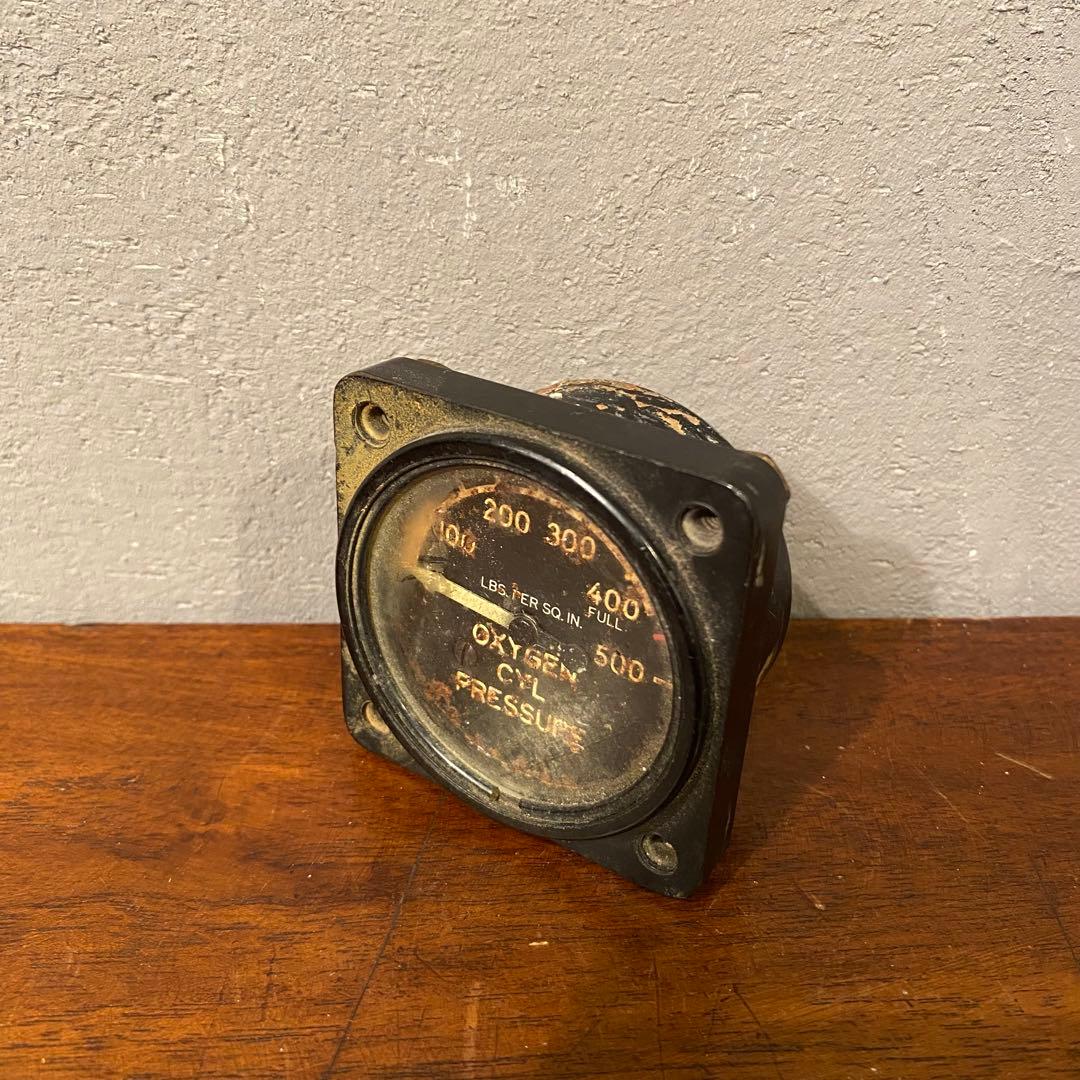 40s 米軍実物 K-1 戦闘機 計器 酸素圧力計 ヴィンテージ WW2