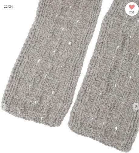 【未使用・ツハル】ペルーニット❀柄編みバラクラバ❀グレー❀TSUHARU