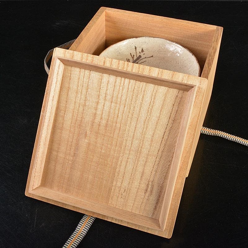 和食器　志野焼　絵志野　大橋秋二作　松文　銘々皿　五客　共箱　V　R7415