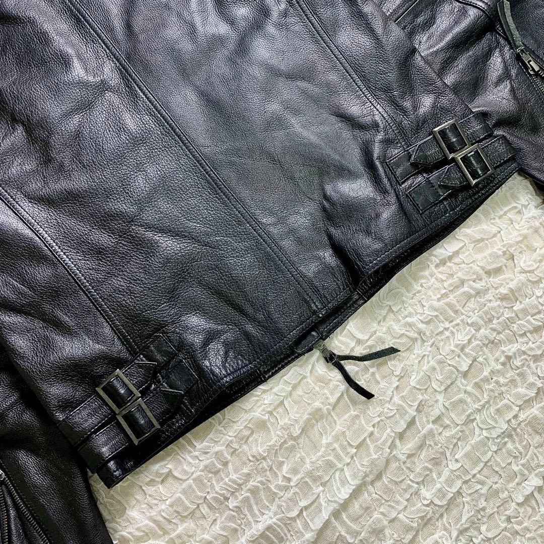 Haruf レザージャケット ライダースジャケット 牛革 LL