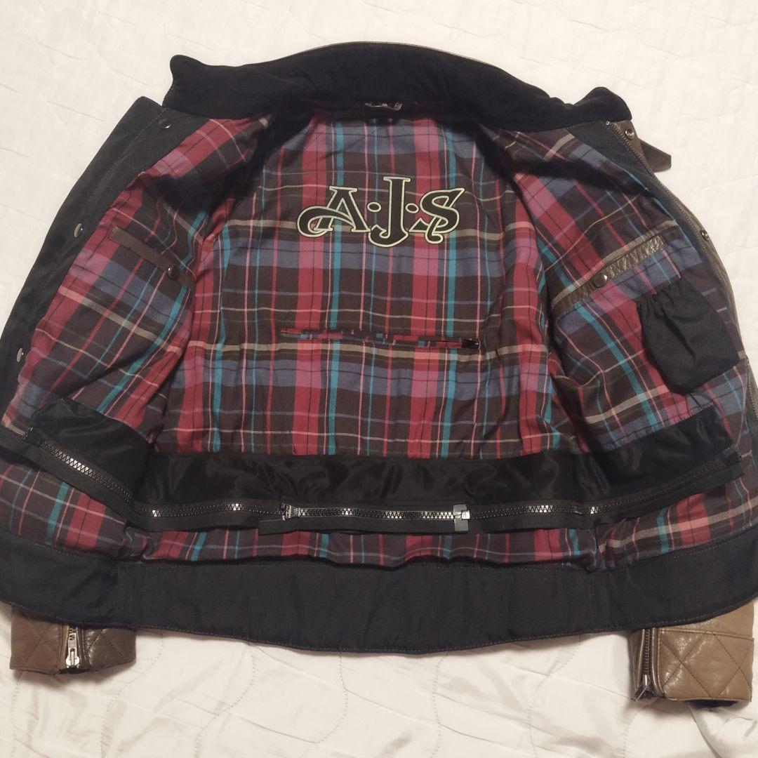 A.J.S 英国ライダースジャケット レザージャケットブラウン イギリス 茶色