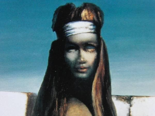 松井豊、憩一女、希少な画集より、新品高級額・額装付、状態良好