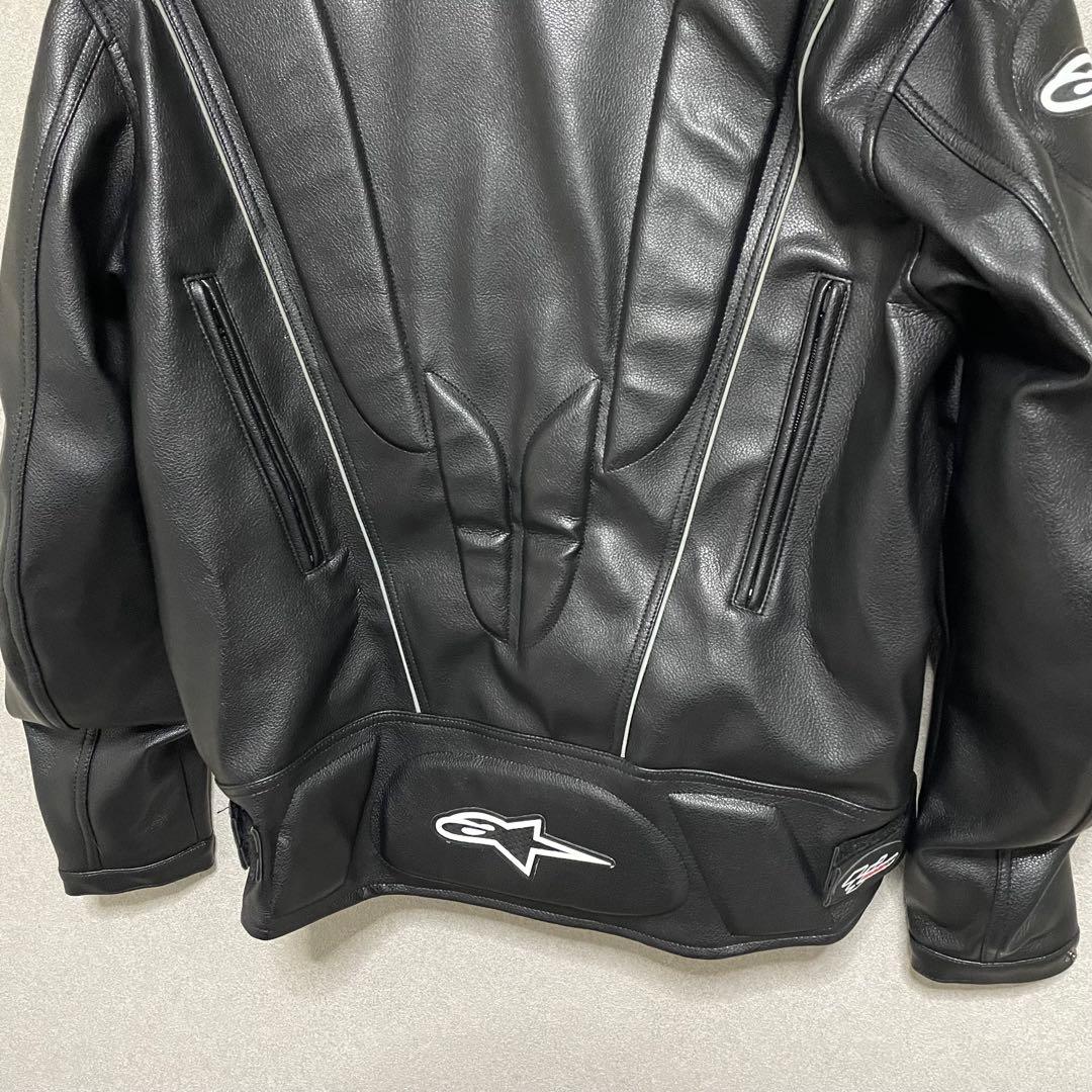 美　アルパインスターズ　レザー　ジャケット　ライダース　バイカー　ブラック　XL