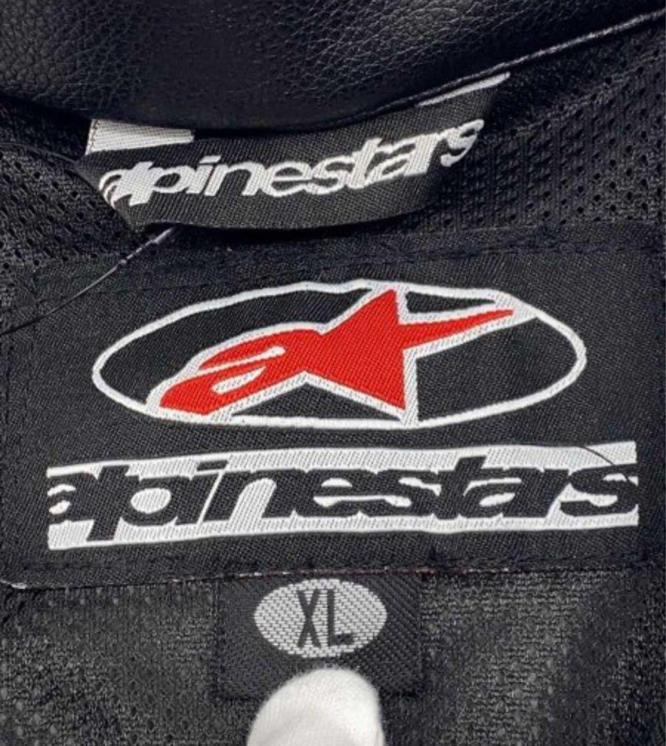 美　アルパインスターズ　レザー　ジャケット　ライダース　バイカー　ブラック　XL