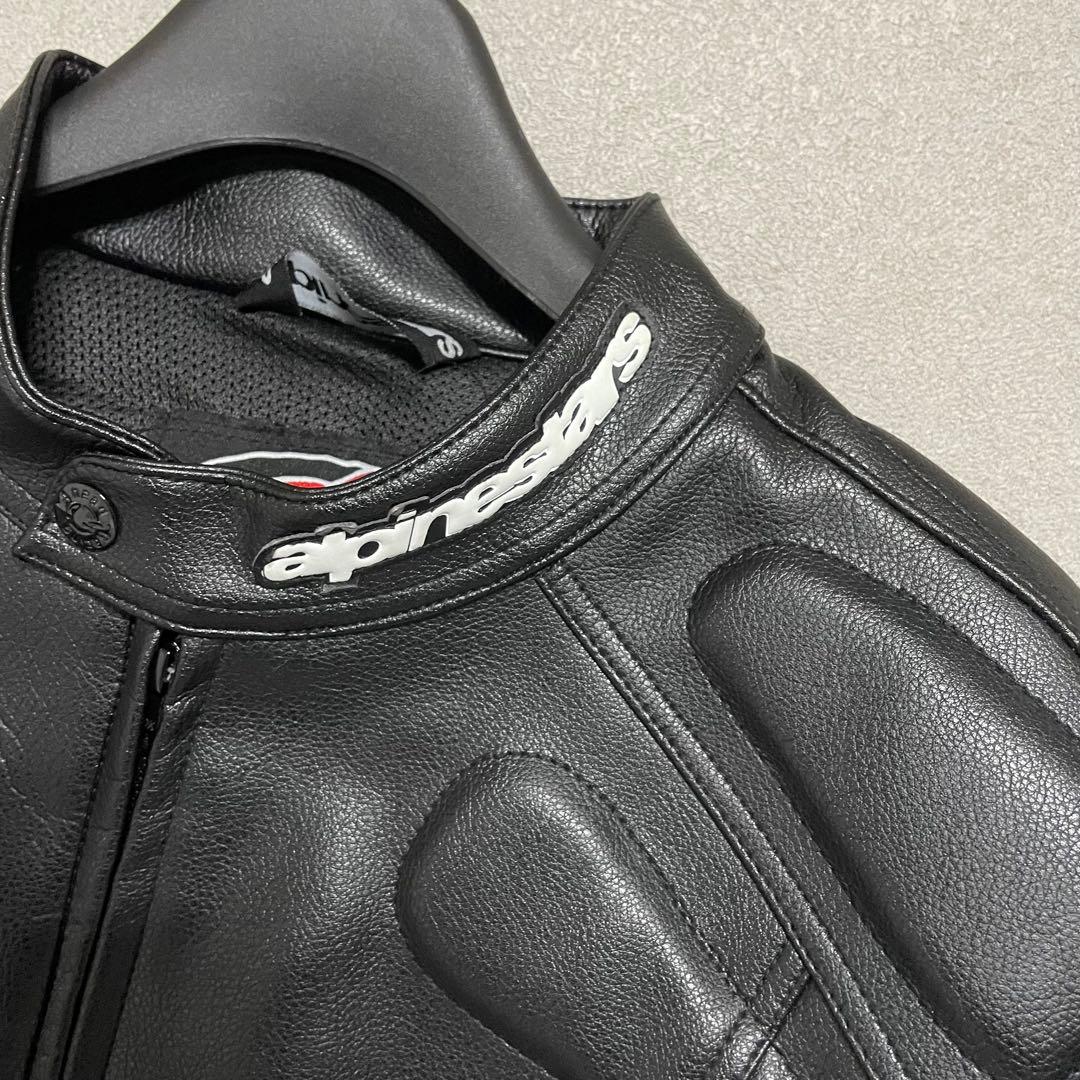 美　アルパインスターズ　レザー　ジャケット　ライダース　バイカー　ブラック　XL