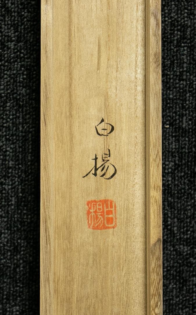 掛軸-1705　斎藤白揚　猛虎　共箱　総幅９７センチの大幅