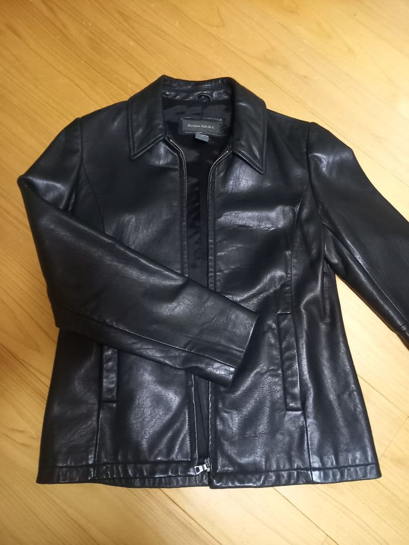 ブラックレザーシングルジャケット