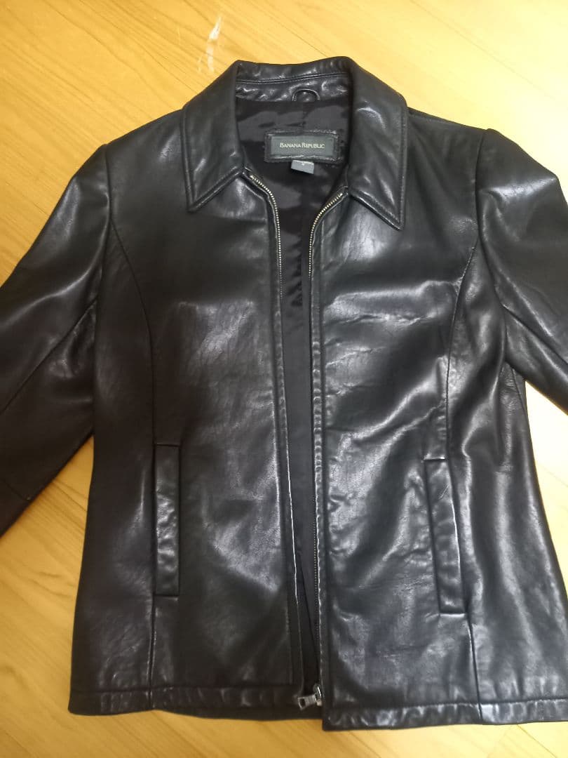 ブラックレザーシングルジャケット