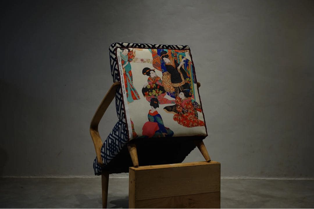 フランス　ビンテージ　ブリッジウッド　ソファ　芸者　1人掛け　着物