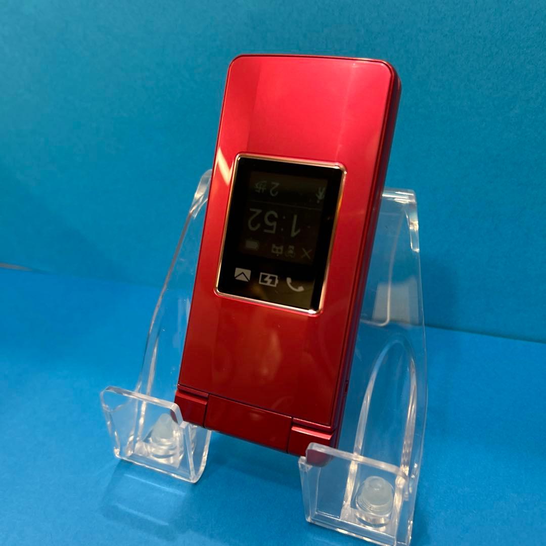 ほぼ新品 予備電池付 かんたん携帯11 SHARP A207SH 赤 SIMフリ