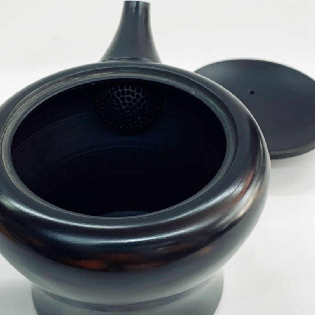 【茶注27 黒泥　瓶子型　研ぎ出し】榊原賢治　共箱