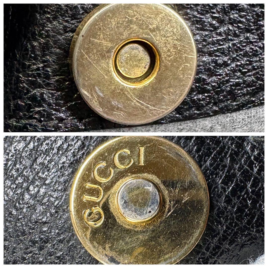 美品GUCCI グッチ バンブー ダイアナ ハンドバッグ レザー　黒 ブラック