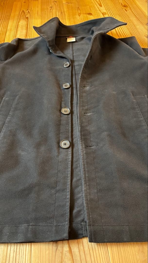 フレンチワーク　べトラ ブラックモールスキン ワークコート フランス製 Lサイズ