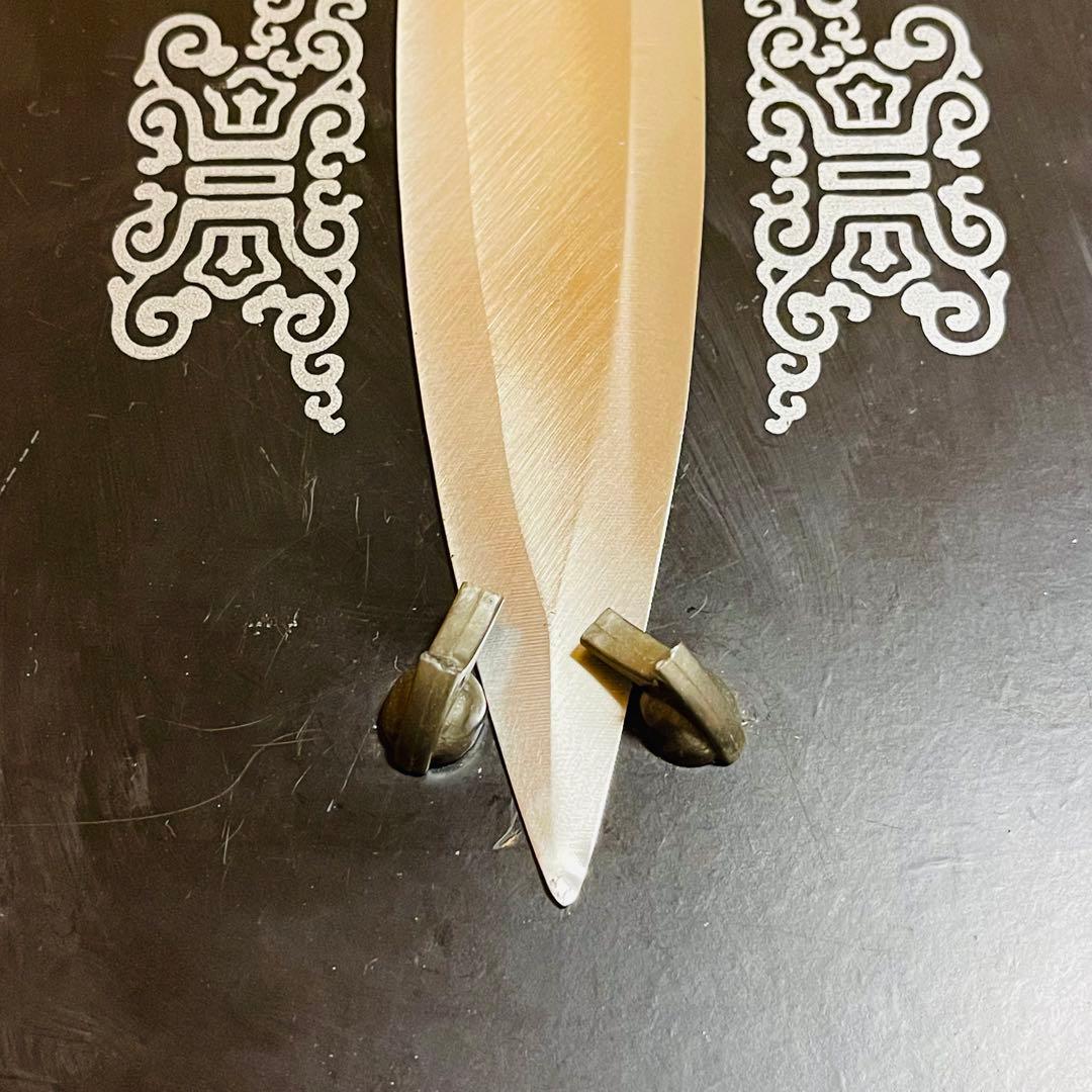 【希少】金属製 洋剣 模造剣 デスブリンガー エクスカリバー 悪魔 飾り台