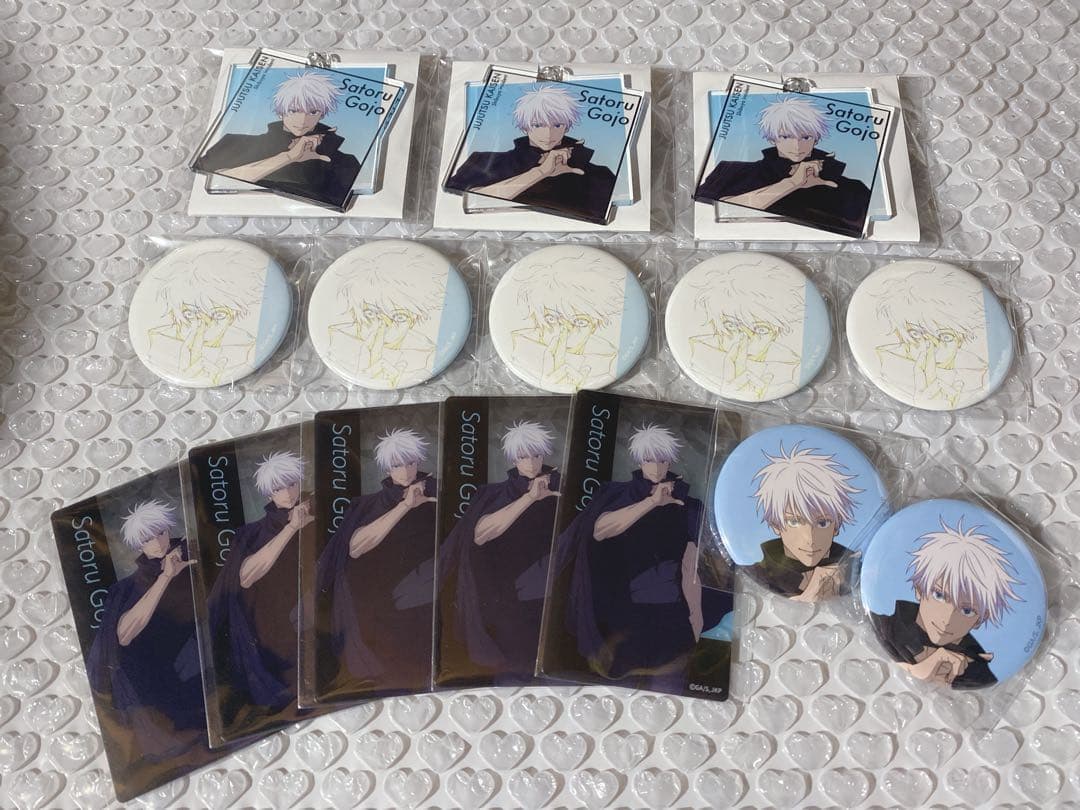 呪術廻戦展 渋谷事変 アクリルキーホルダー 缶バッジ クリアカード 五条 15点