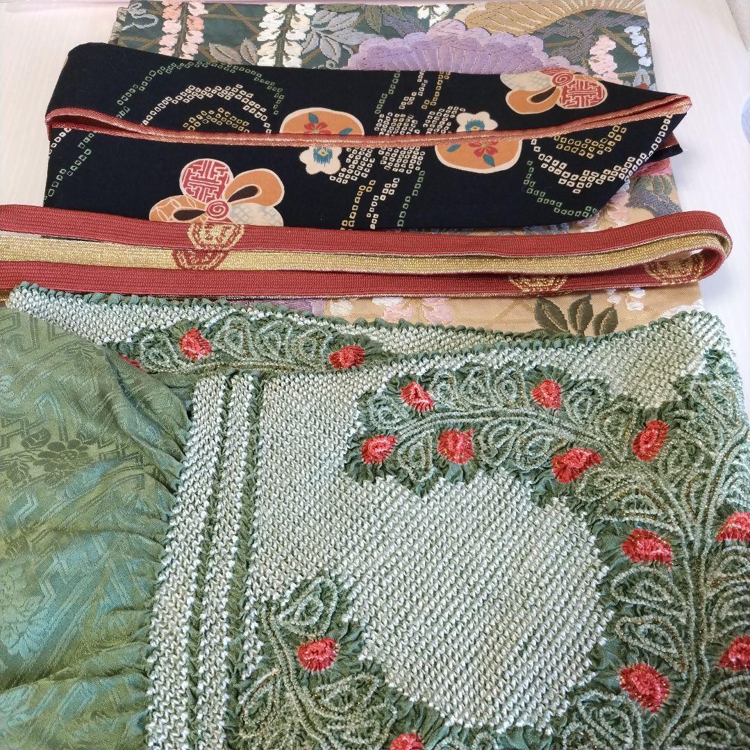 439.極上の総絞り　振袖7点セット 正絹　フルセット　成人式　ダークな苺