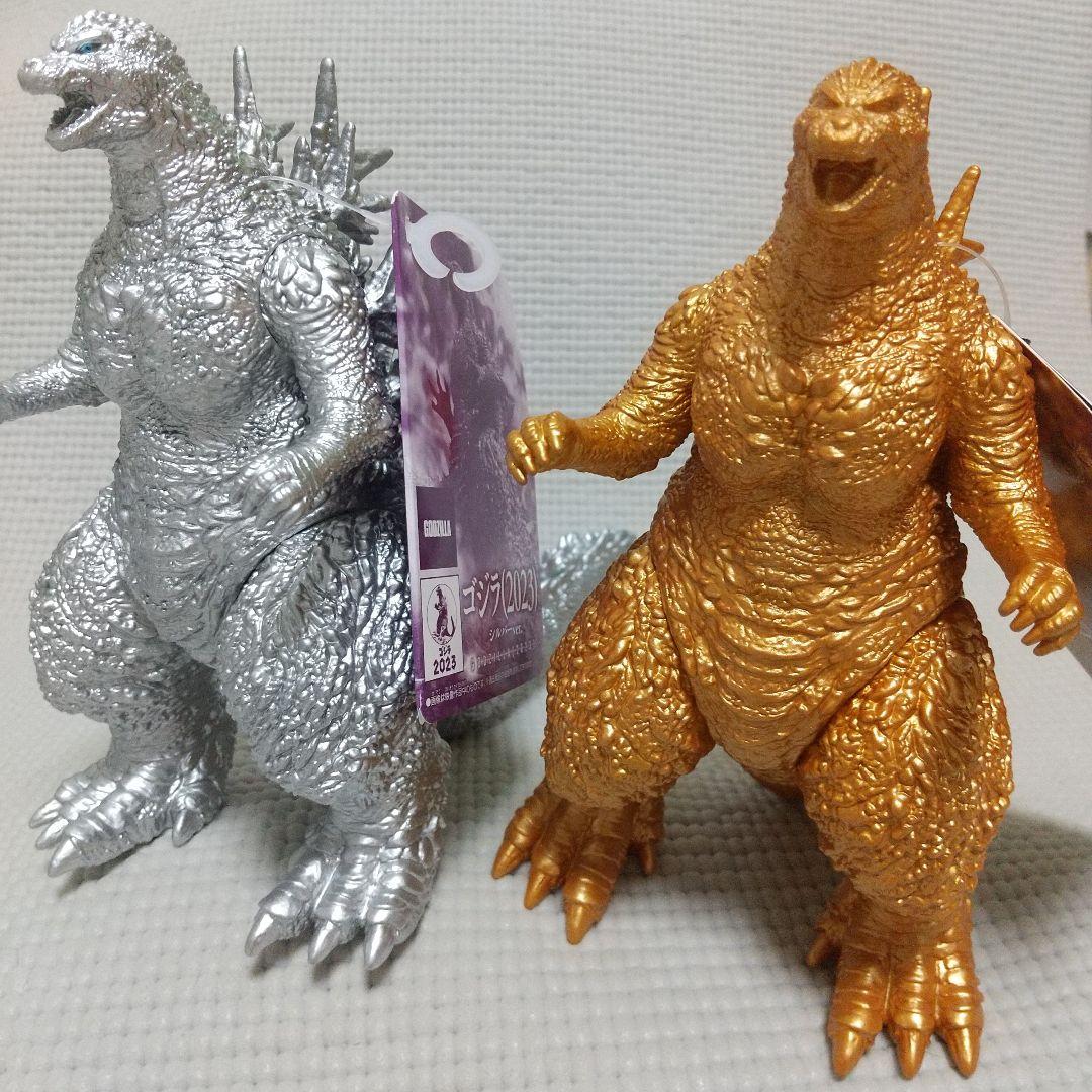 ゴジラ10体〈ゴールド/シルバー/新旧対決/ピンク/巨大異形/富士山〉ソフビ