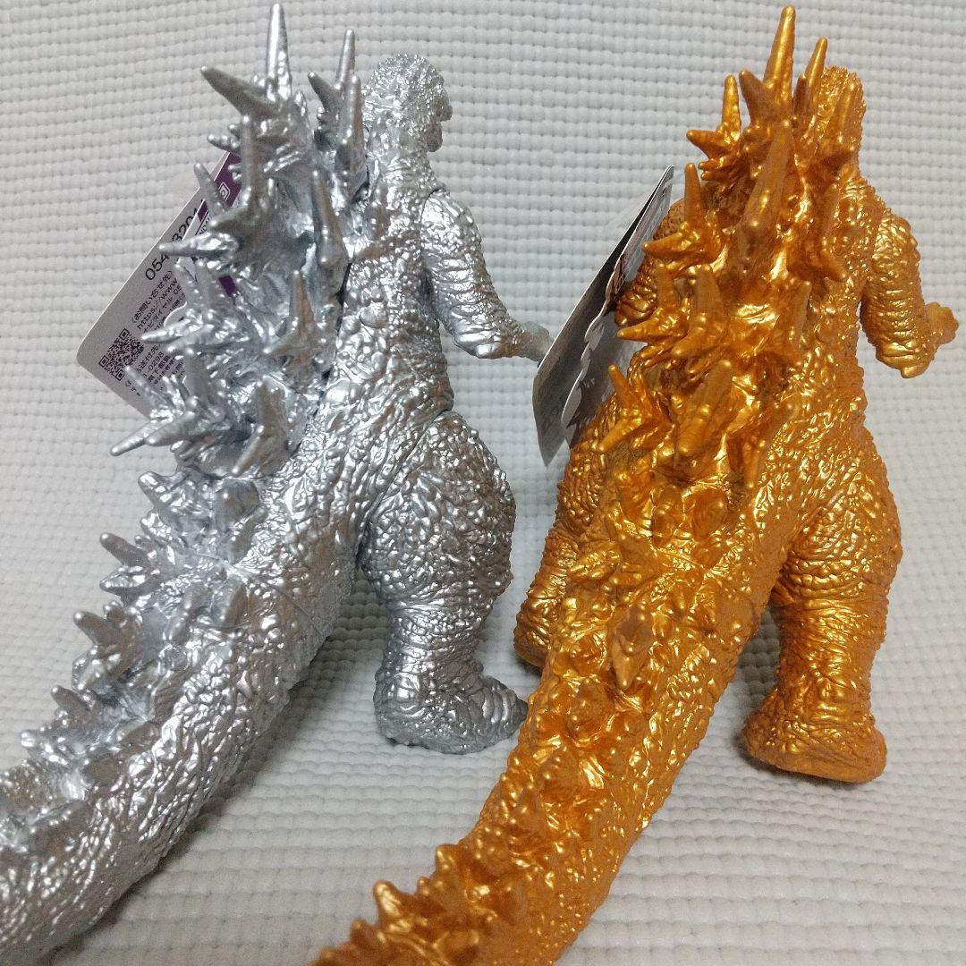 ゴジラ10体〈ゴールド/シルバー/新旧対決/ピンク/巨大異形/富士山〉ソフビ