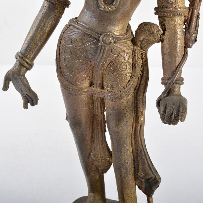 仏教美術　古銅鍍金　チベット仏　仏像　置物　V　R4580