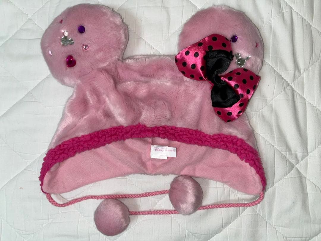 ディズニー 被り物 ミニー ピンク ムラサキ ファンキャップ