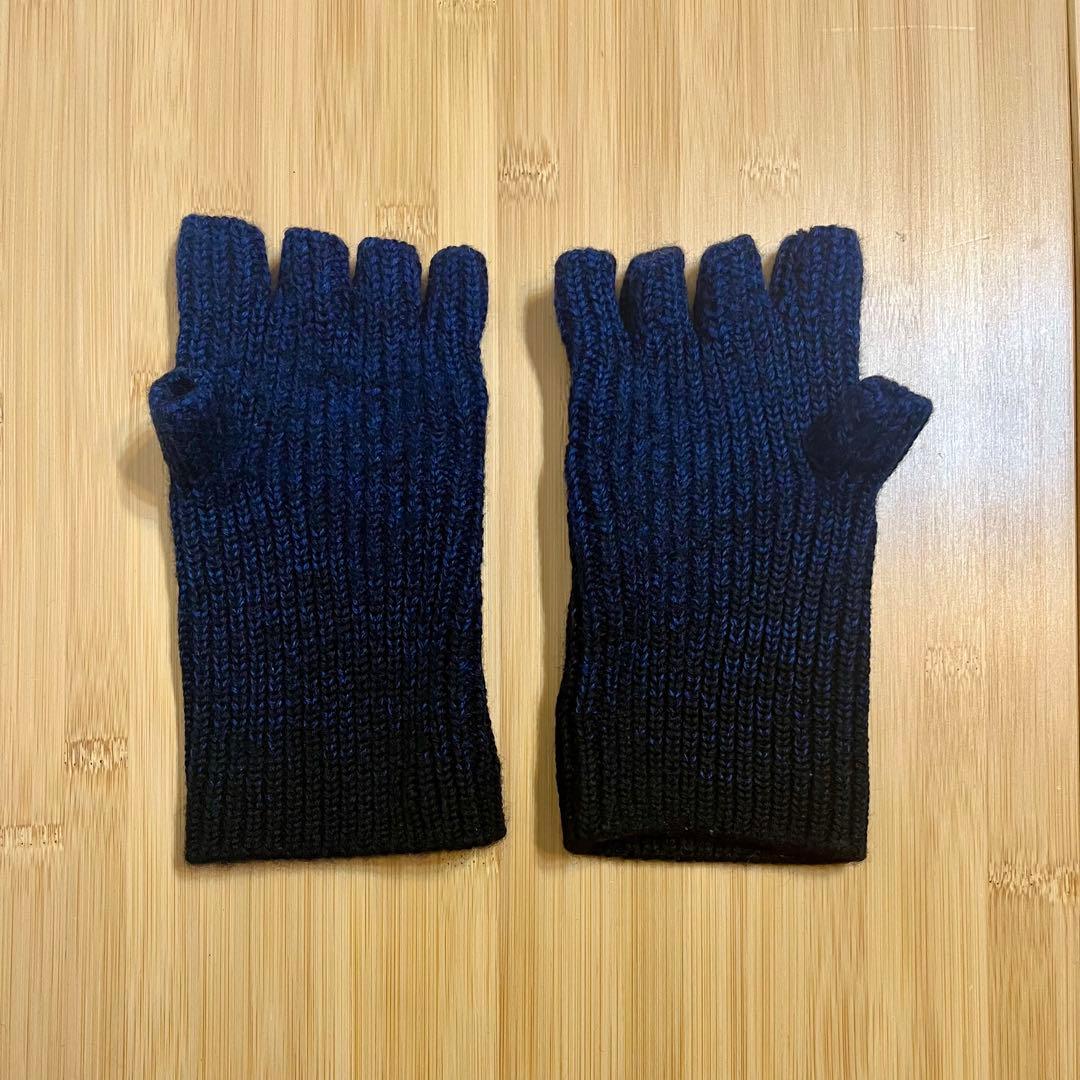 【 UNDERCOVER 】ハーフフィンガー グラデーションニット 手袋