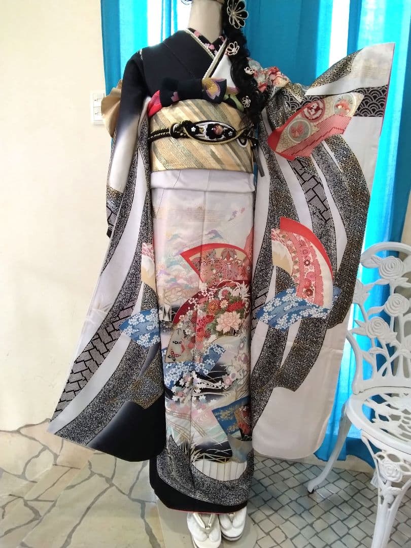 振袖フルセット、正絹振袖、半襟重衿、帯揚帯締め、帯襦袢、ガード加工落款≦