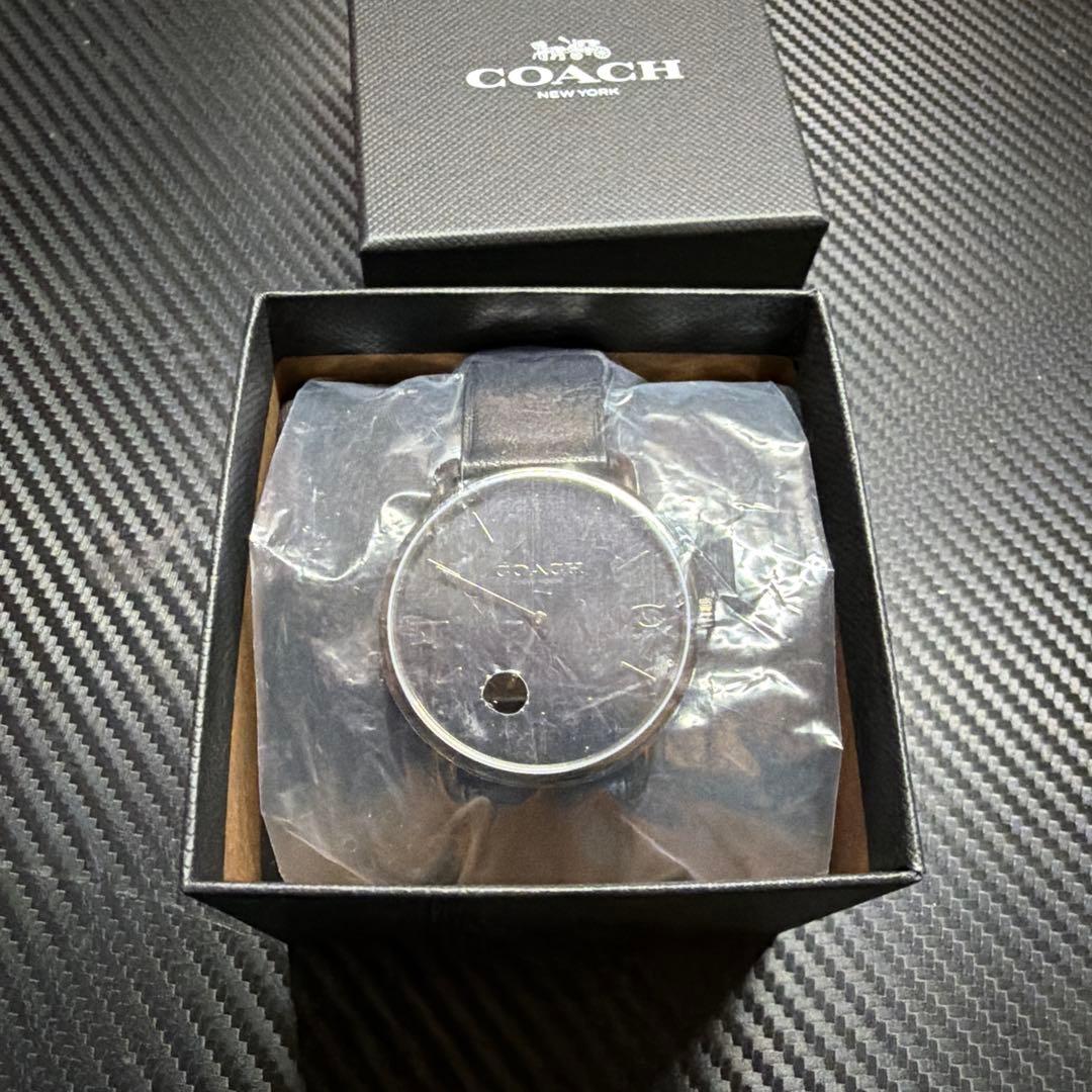 COACH Elliot 腕時計 ブラックレザー
