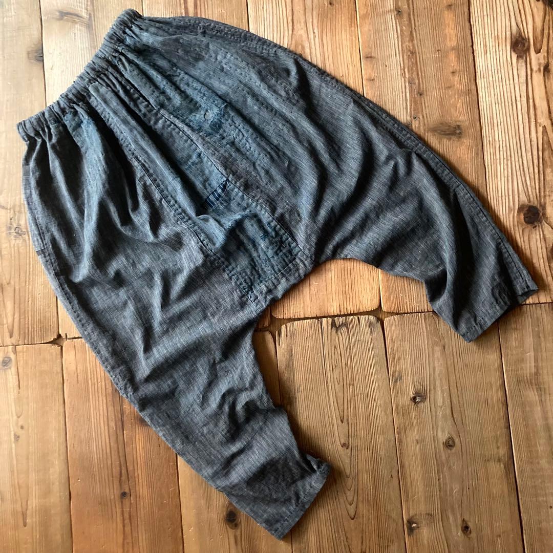 古布 布団皮 襤褸 BORO 木綿 ピエロもんぺ サルエル モンキーパンツ