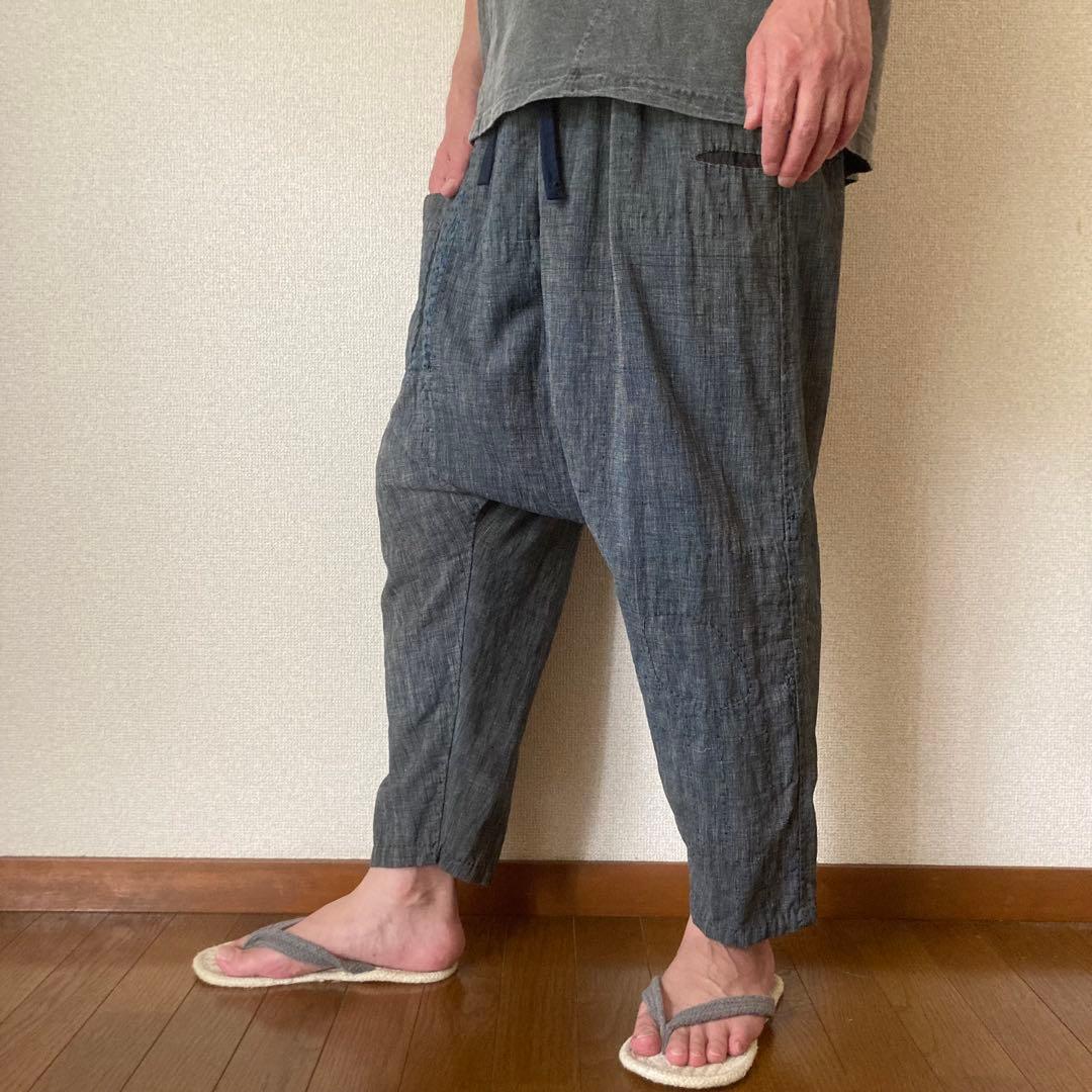 古布 布団皮 襤褸 BORO 木綿 ピエロもんぺ サルエル モンキーパンツ