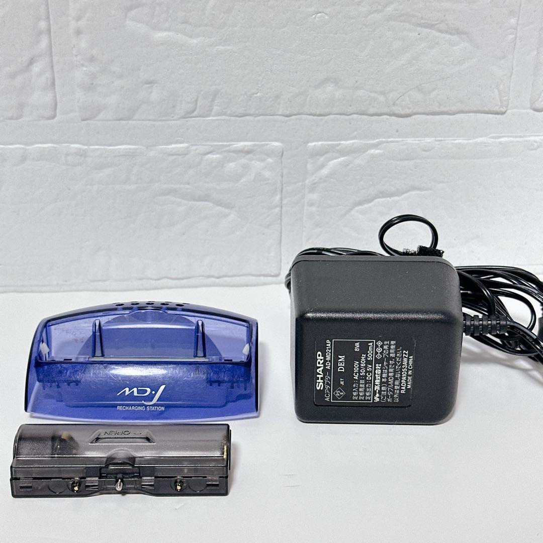 動作確認済 SHARP ポータブルMDプレイヤー MD-ST800-A ブルー