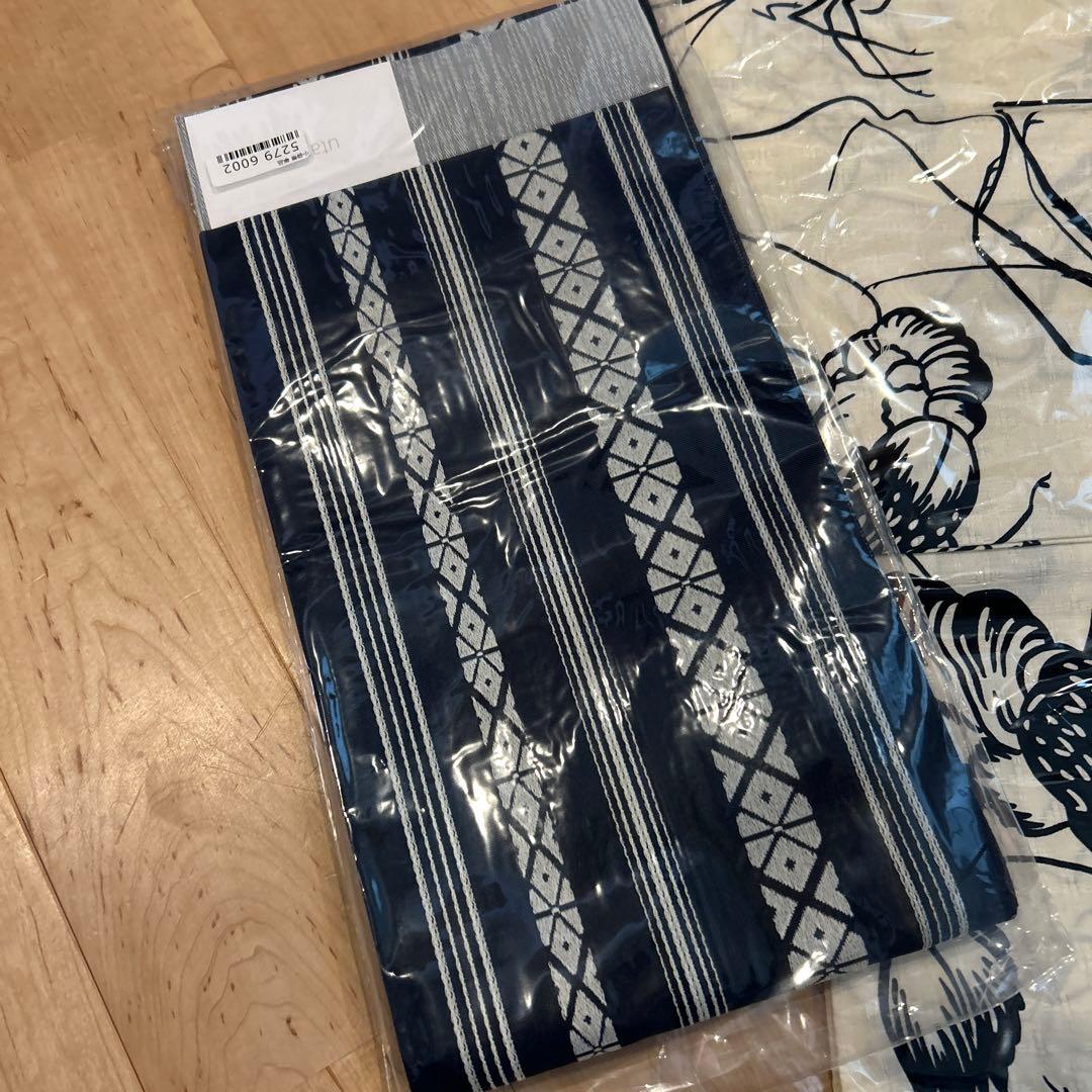 ニコアンティークオリジナル　国内染色 古典柄レトロ　伊勢海老　浴衣　花火大会