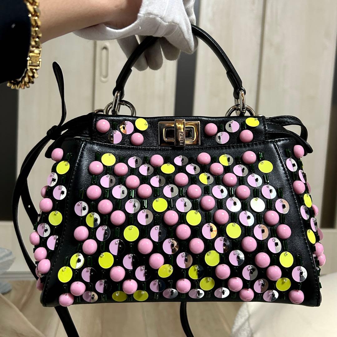 【激レア】FENDI ピーカブー ミニ 装飾 2wayショルダーバッグ 限定生産