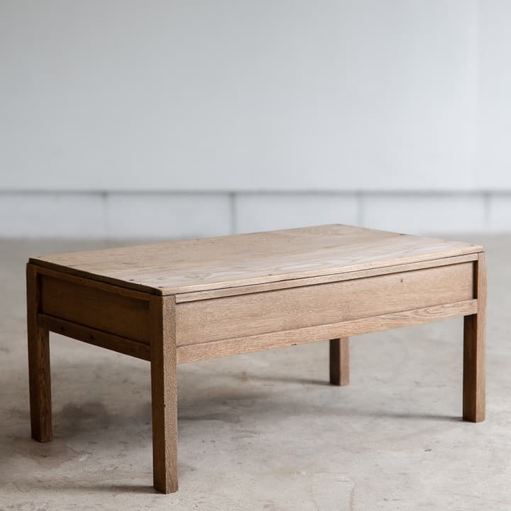 [古家具] 楢の文机 ローテーブル / 展示台 木製家具 座卓 アンティーク什器