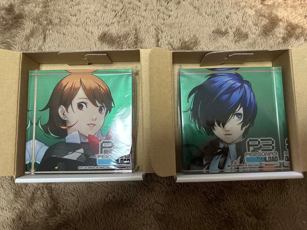 ペルソナ3 P3R アクリルブロック 主人公 結城理 岳羽ゆかり