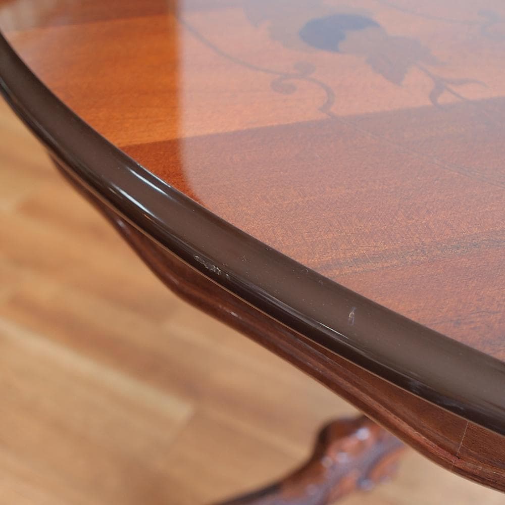 イタリアンクラシック 象嵌細工 ダイニングテーブル 直径108cm