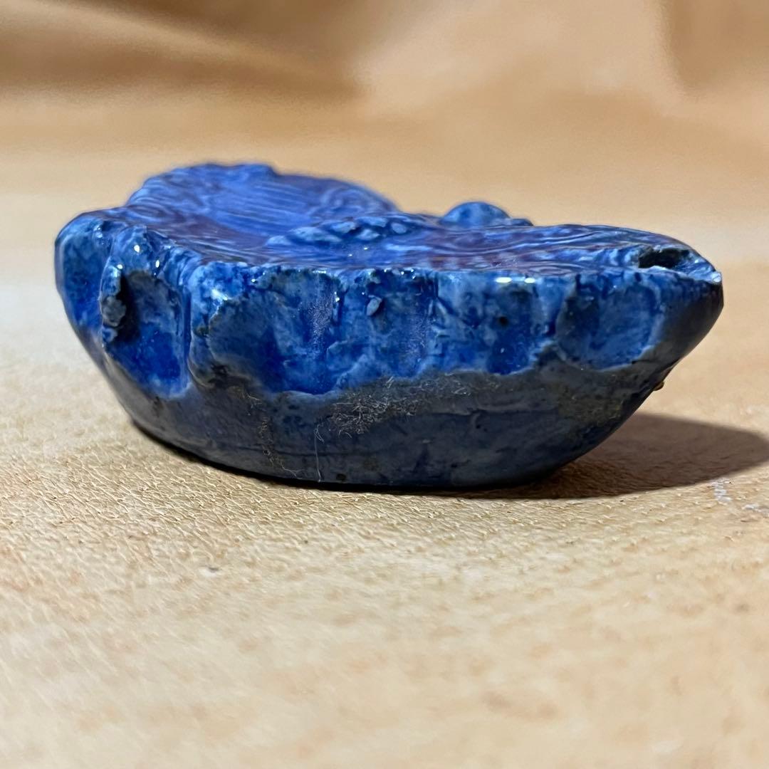 古美術 李朝　瑠璃釉　水滴　蝶