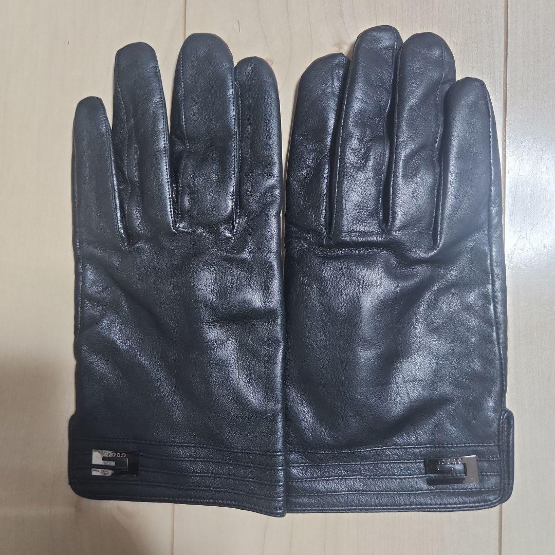 GUCCI ブラック レザー手袋