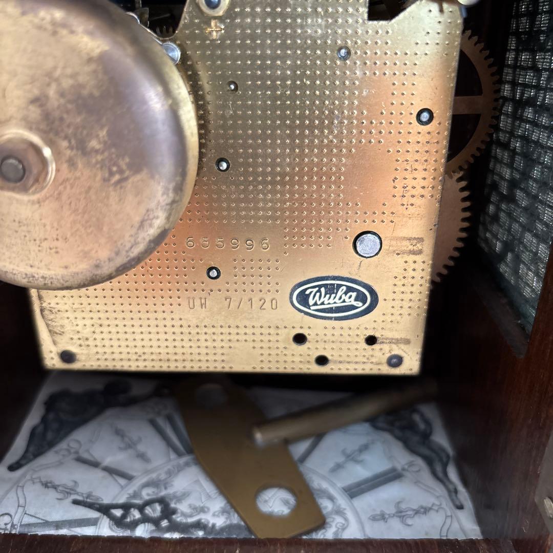 ホ*ウ様 【稼働品】置き時計　Warmink　WUBA ムーンフェィズ　ゼンマイ