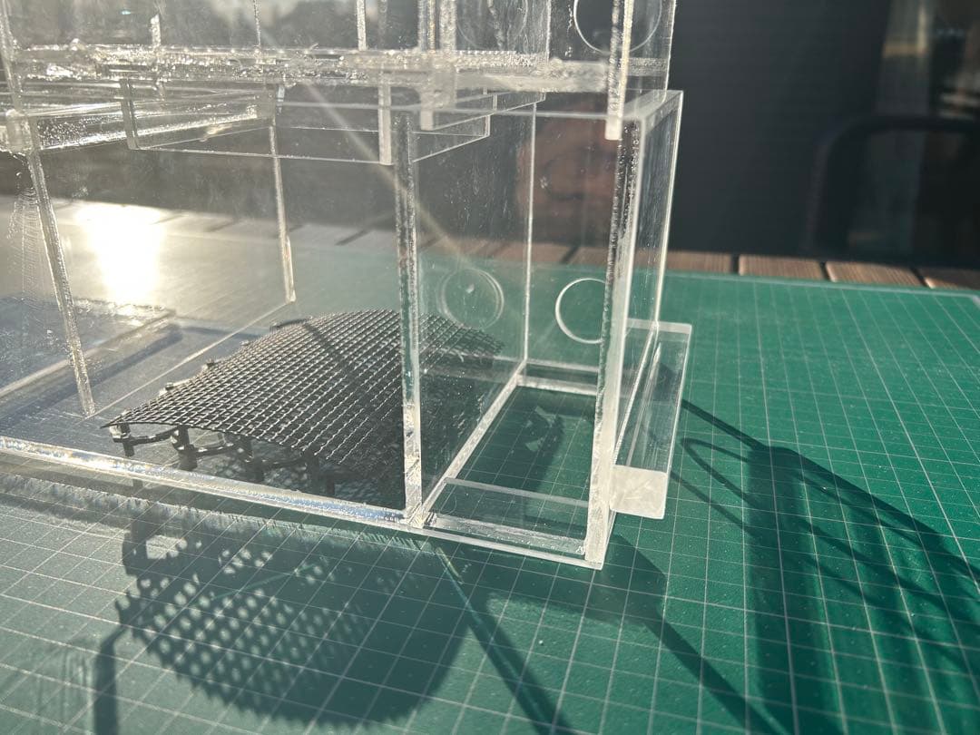 60cm幅水槽用　アクリル上部濾過槽アクアポニックス仕様