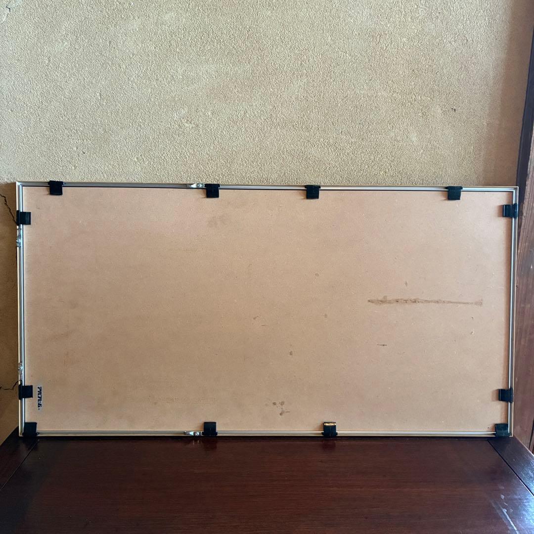 鈴木信太郎　扇面画　額付き　作者サイン付き　日本画　水彩画　25.11.5-1