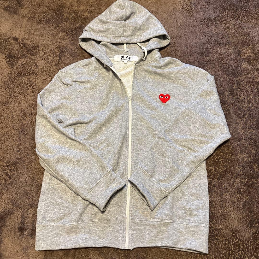 PLAY COMME des GARÇONS グレー パーカー L