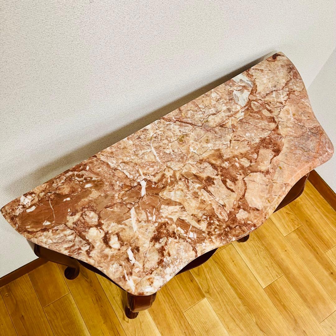 希少品　大理石 ロココ調 クラシック 猫脚 コンソールテーブル 電話台 家具