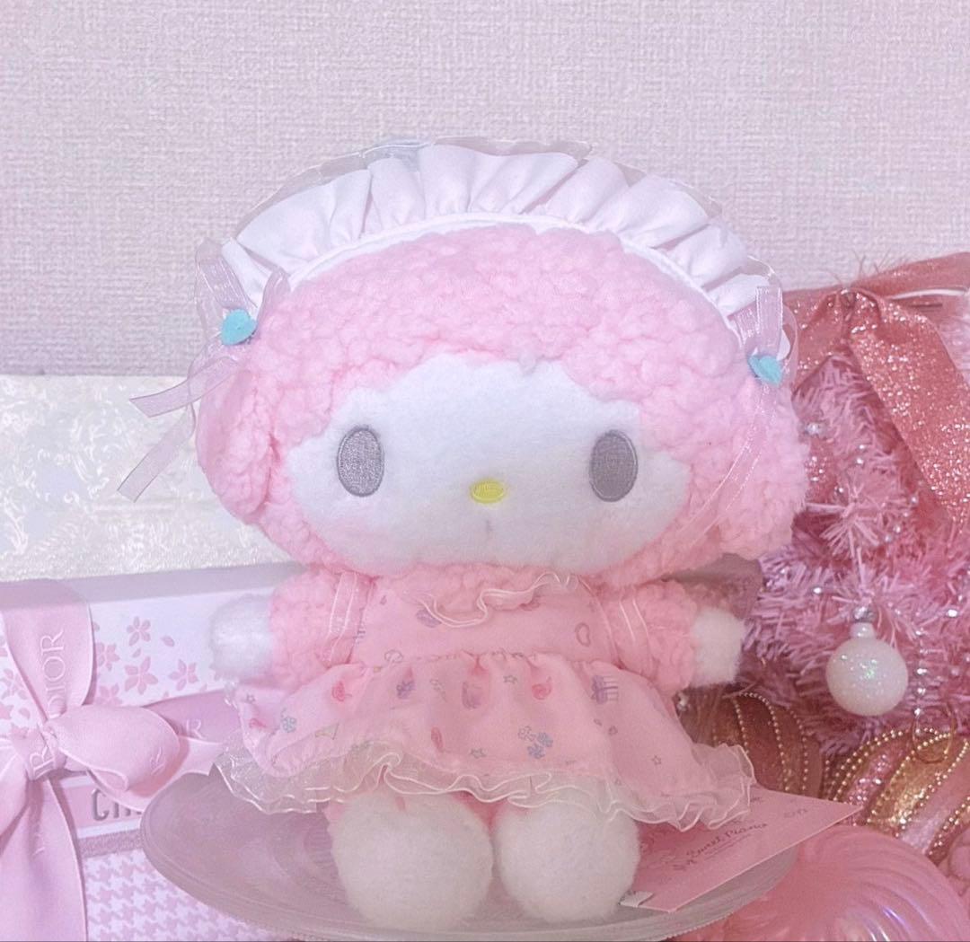 希少♡激レア♡サンリオ♡ピアノちゃん♡メレンゲ♡ぬいぐるみ♡ピンク♡sanrio