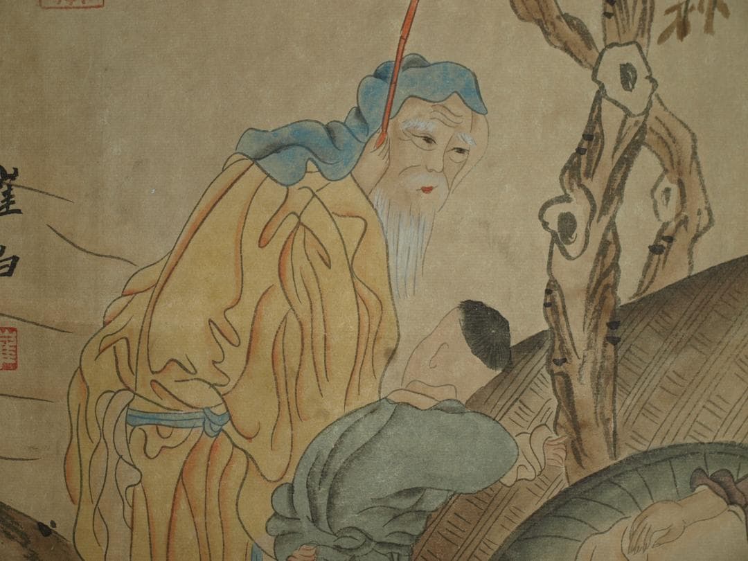 民間仕入れ品　中国清時代の物図　肉筆絵　激安骨董品BD211A13-3