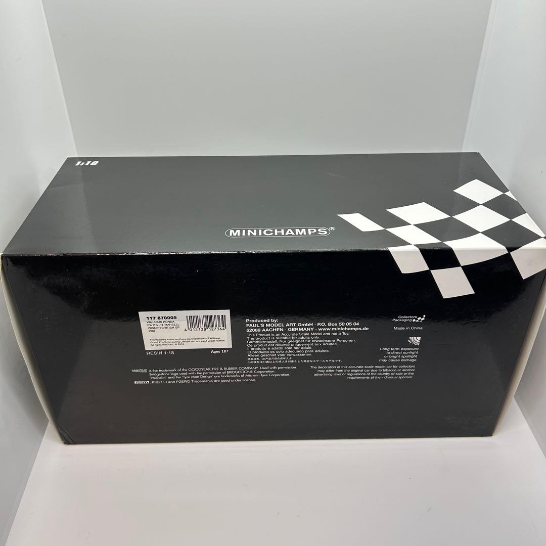 ダーリン鈴鹿様 ミニチャンプス ウィリアムズ ホンダ FW11B N.マンセル