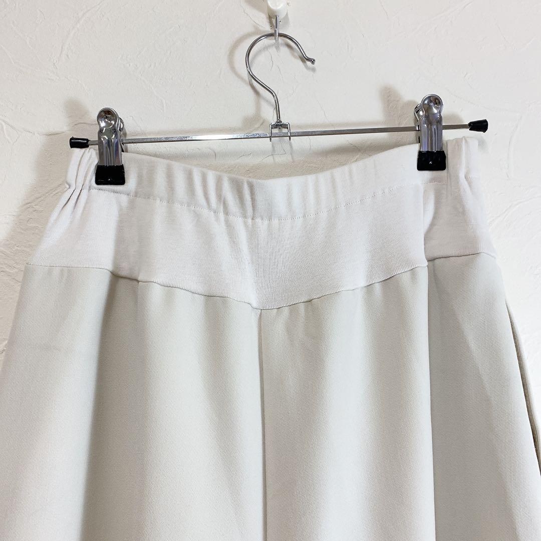 美品 BEARDSLEY ウエストリブキュロットパンツ ワイドパンツ F